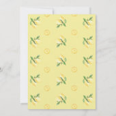 Waterverf Lemon Bridal Tea Party Uitnodiging (Achterkant)