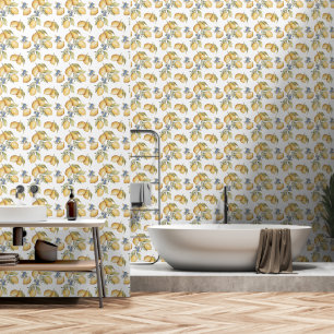 Waterverf Lemon Bunch schil en stick Behang
