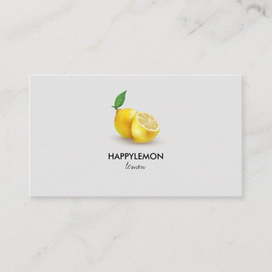 Waterverf Lemon citrus limoen Visitekaartje (Voorkant)
