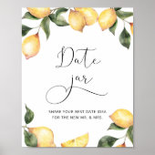 Waterverf Lemon danst nachtideeën. Datum jar brida Poster (Voorkant)
