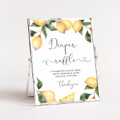 Waterverf Lemon diaper-verkeersbord Poster