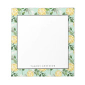 Waterverf Lemon en Greenery Pattern Persoonlijk Notitieblok (Voorkant)