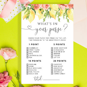 Waterverf Lemon Floral Wat zit er in je tas spel