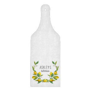 Waterverf Lemon gepersonaliseerd snijbestuur Snijplank