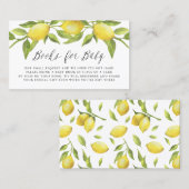Waterverf Lemon Greenery Book Request Kaart Visitekaartje (Voorkant / Achterkant)