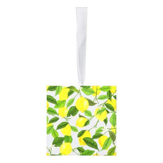 Waterverf Lemon Kubus Ornament (Rechts)