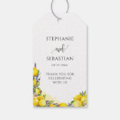 Waterverf Lemon Lavender Boho Wedding Cadeaulabel (Achterkant)