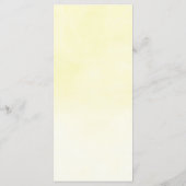 Waterverf Lemon Lavender Boho Wedding Menu (Achterkant)