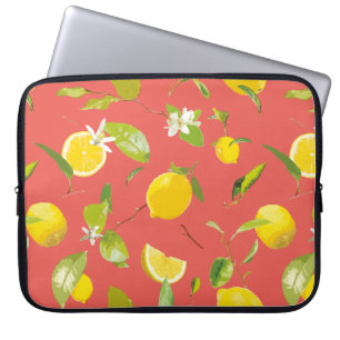 Waterverf Lemon & Leaves 12 Laptop Sleeve