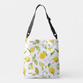 Waterverf Lemon & Leaves 2 Crossbody Tas (Achterkant)