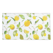 Waterverf Lemon & Leaves 2 Kussensloop (Achterkant-Links)