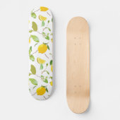 Waterverf Lemon & Leaves 2 Skateboard (Voorkant)