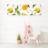 Waterverf Lemon & Leaves 2 Spandoek (Insitu)