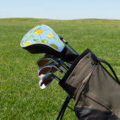 Waterverf Lemon & Leaves 3 Golfheadcover (Insitu)