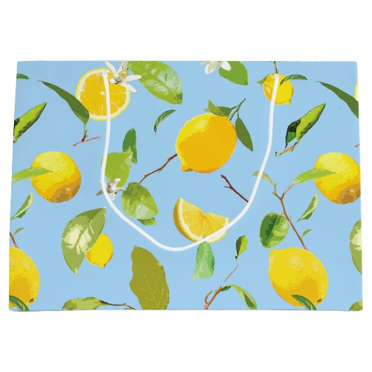 Waterverf Lemon & Leaves 3 Groot Cadeauzakje (Voorkant)
