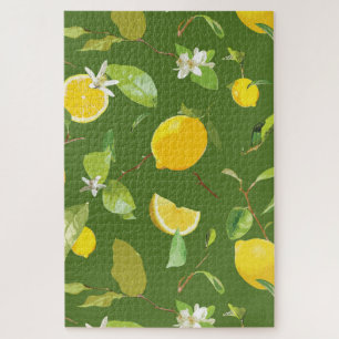 Waterverf Lemon & Leaves 5 Legpuzzel
