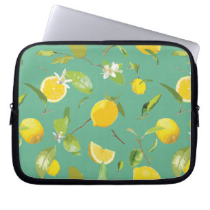 Waterverf Lemon & Leaves 8 Laptop Sleeve