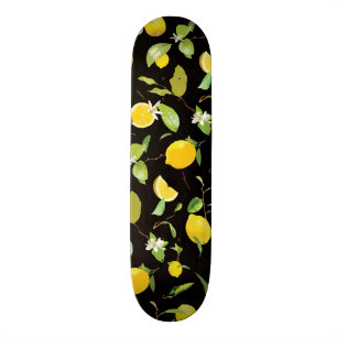 Waterverf Lemon & Leaves Skateboard