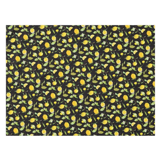 Waterverf Lemon & Leaves Tafelkleed (Voorkant (Horizontaal))