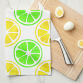 Waterverf Lemon Limoen Slices Theedoek (Quarter Fold)
