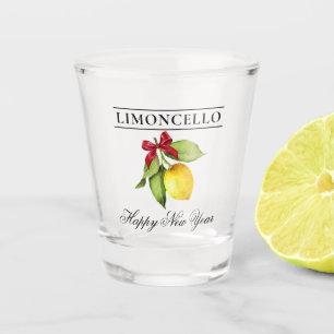 Waterverf Lemon Limoncello Gelukkig Nieuwjaar Shot Glas