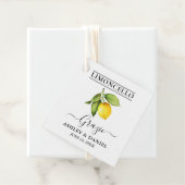 Waterverf Lemon Limoncello Wedding Grazie Bedankjes Labels (In situ)