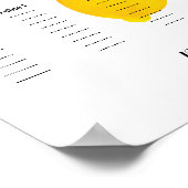 Waterverf Lemon Limoncillo Wedding Seding Chart Poster (Hoek)