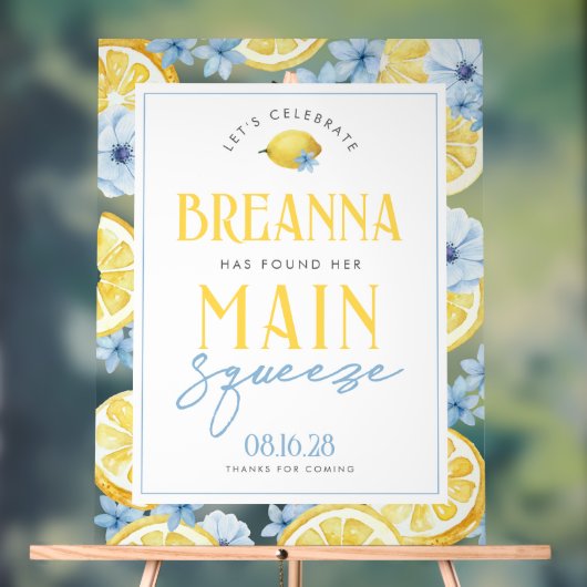 Waterverf Lemon Main Squeeze Acryl Welkomstbord Acryl Bord (Neutraal)