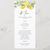 Waterverf Lemon Main Squeeze Vrijgezellenfeest Men Menu (Voorkant)