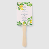 Waterverf Lemon Mediterranean Summer Wedding Handwaaier (Achterkant)