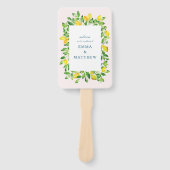 Waterverf Lemon Mediterranean Summer Wedding Handwaaier (Voorkant)