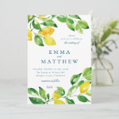 Waterverf lemon - middellandse zee kaart (Staand voorkant)