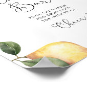 Waterverf lemon Mimosa bar Poster (Hoek)