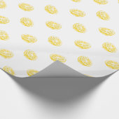 Waterverf Lemon Patroon Cadeaupapier (Hoek)