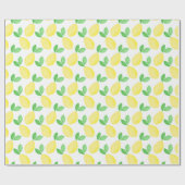 Waterverf Lemon Patroon Cadeaupapier (Vlak)