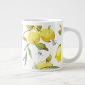 Waterverf Lemon Patroon Extra Grote Beker (Rechts)