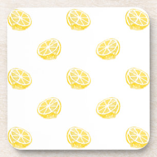 Waterverf Lemon Patroon Onderzetter