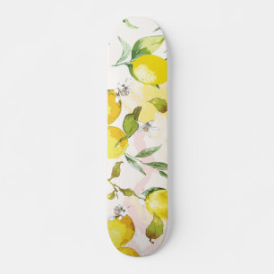 Waterverf Lemon Patroon Skateboard