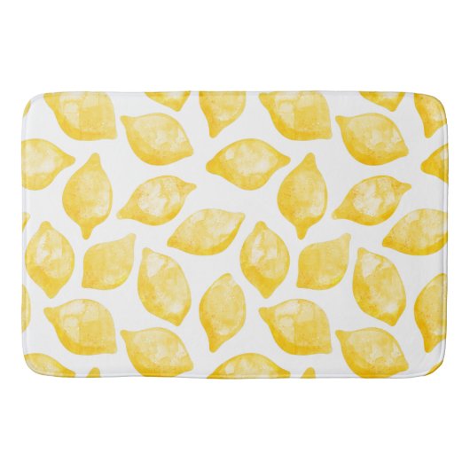 Waterverf Lemon Pattern Citrus Badmat (Voorkant)