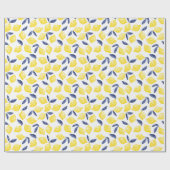 Waterverf Lemon Pattern Citrus Cadeaupapier (Vlak)