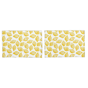 Waterverf Lemon Pattern Citrus Kussensloop