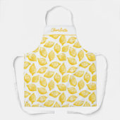 Waterverf Lemon Pattern Citrus Personalized Schort (Voorkant)