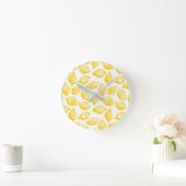 Waterverf Lemon Pattern Citrus Ronde Klok (Huis)
