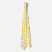 Waterverf Lemon Pattern Citrus Stropdas (Voorkant)