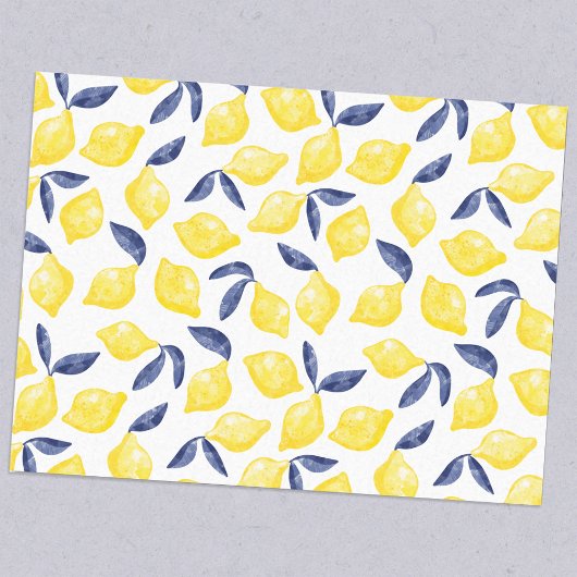 Waterverf Lemon Pattern Citrus Tissuepapier
