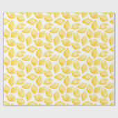 Waterverf Lemon Pattern Citrus Wrapping Paper Cadeaupapier (Vlak)