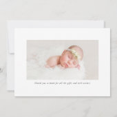 Waterverf Lemon Pattern Foto geboorteaankondiging Aankondiging (Achterkant)