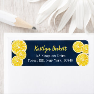 Waterverf Lemon plakken label