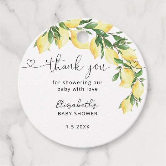 Waterverf Lemon Shower - Dank u voor de labels (Voorkant)