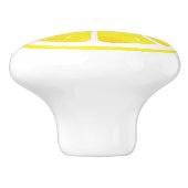 Waterverf Lemon Slice Ceramic Knob. Keramische Knop (Zijkant)